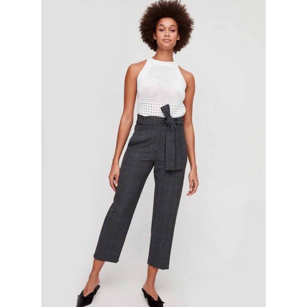 Wilfred new tie-front check pants